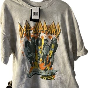 Def Leopard Hysteria Tie Dye Rock & Roll T-shirt Men’s L | Streetwear Popular